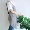 tablier en coton et lin pour femmes, dos croisé, pour travaux ménagers japonais, enveloppe de cuisson, robe de fleuriste coréenne, couleur unie, tablier de cuisine de jardin