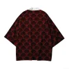 yukata imprimé sakura pour hommes et femmes, vêtements asiatiques à col ouvert à la mode, kimono de jeu de rôle japonais harajuku