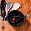 cuillère à soupe en céramique de 13.5cm, cuillère à soupe japonaise, cuillère à riz en porcelaine domestique, cuillère à soupe, cuillère à bouillie, vaisselle