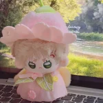 Sakura elfe 10cm coton poupée vêtements fleur chapeau robe poupée vêtements tenue costume drôle poupée habiller ensemble cadeau pour enfants
