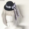 mini chapeau de note de musique pour femmes, style harajuku, mignon, ruban lolita y2k, chapeau japonais, coiffure en dentelle, petit chapeau, accessoires 2025