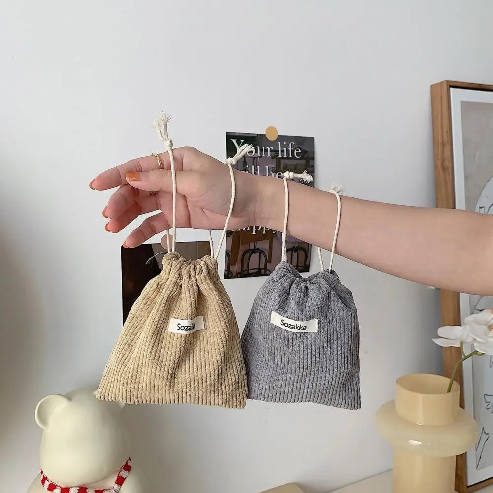 proximité sac cosmétique portable en velours côtelé, mini pochette de rangement pour poudres de maquillage et bijoux, trousses de toilette pour la maison et le voyage proximité sac cosmétique portable en velours côtelé, mini pochette de rangement pour poudres de maquillage et bijoux, trousses de toilette pour la maison et le voyage