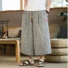 pantalon kimono d'été de style japonais pour hommes, pantalon de bain, samouraï japonais harajuku, short ample décontracté pour hommes, yukata, jambes larges