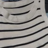 nouveau gilet tenue de femme rayé large bord tempérament haut d'été court tricot sans manches bas chemise