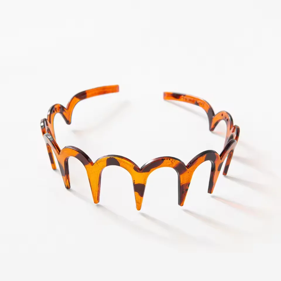 bandeau à dents ondulées en résine marron coréen pour femmes et filles, peigne à cheveux à la mode, bandeau cranté en zigzag, accessoires pour cheveux bandeau à dents ondulées en résine marron coréen pour femmes et filles, peigne à cheveux à la mode, bandeau cranté en zigzag, accessoires pour cheveux