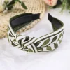 nouveau tissu ethnique bandeau coloré broderie fleur tête lunette croix noué cheveux cerceau femme
