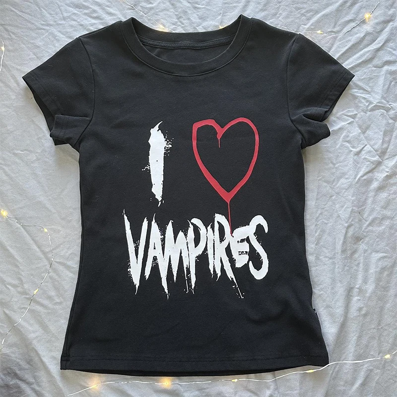Été emo filles y2k style vêtements harajuku imprimer grunge hauts courts femmes 90s t shirts mode goth bébé t shirts hauts courts 2000s Été emo filles y2k style vêtements harajuku imprimer grunge hauts courts femmes 90s t shirts mode goth bébé t shirts hauts courts 2000s