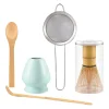 Service à thé SOFT-Matcha 5 pièces avec fouet en bambou, support, cuillère en bambou, cuillère en bois, tamis-Kit Matcha complet Service à thé SOFT-Matcha 5 pièces avec fouet en bambou, support, cuillère en bambou, cuillère en bois, tamis-Kit Matcha complet