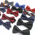 Noeud papillon en soie à pois pour hommes, cravate formelle pour garçons, mode masculine, affaires, mariage, chemise habillée masculine, cadeau de marque de légumes Krawatte