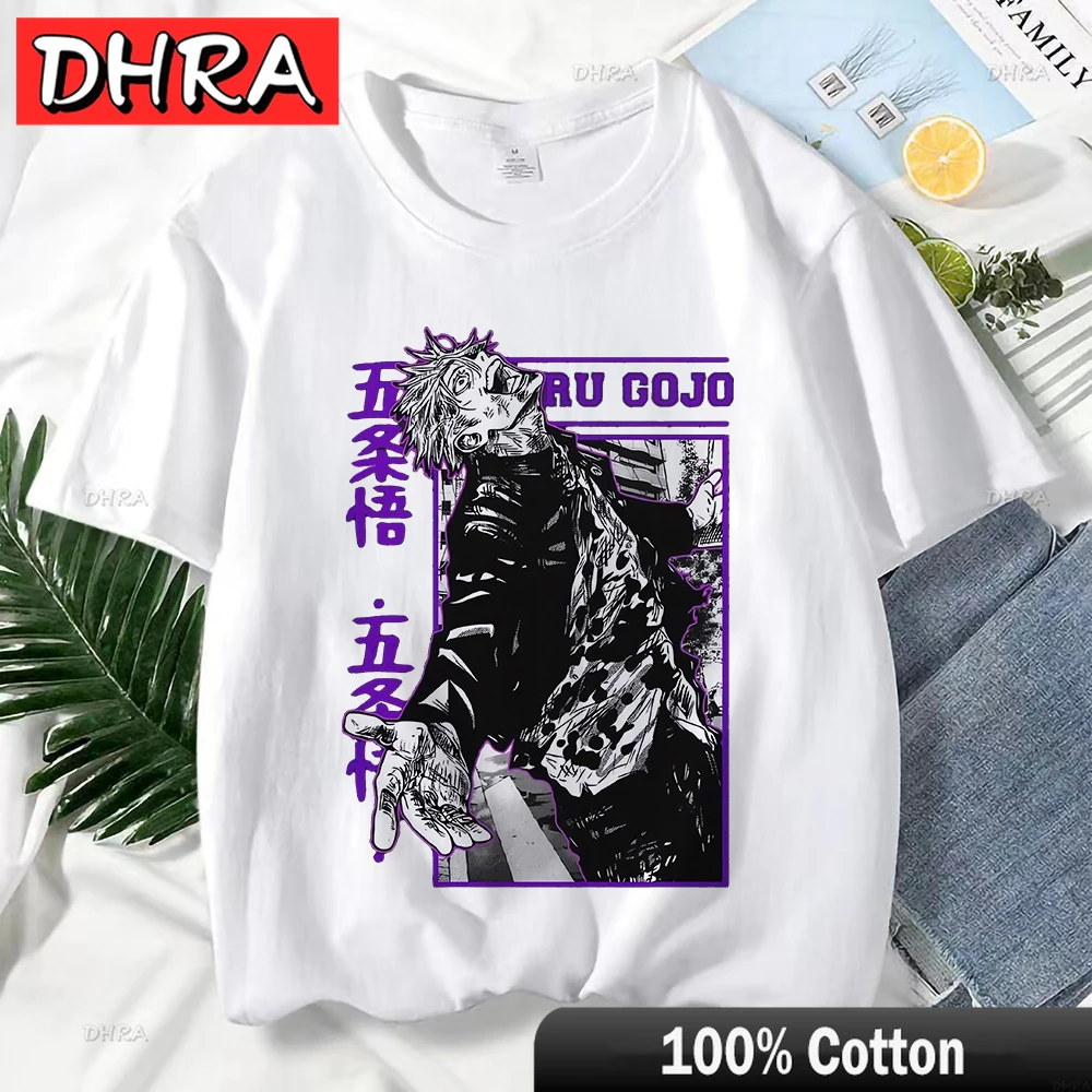 anime japonais jujutsu kaisen t shirt pour hommes gojo satoru impression graphique t shirts unisexe harajuku mode décontracté femmes mignon t shirt anime japonais jujutsu kaisen t shirt pour hommes gojo satoru impression graphique t shirts unisexe harajuku mode décontracté femmes mignon t shirt