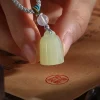 Tampon personnalisé avec nom Hanko japonais, forme ronde, sceau en pierre de Jade, tampon de calligraphie, cadeaux pour enseignant et ami
