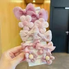 10 dessins de fleurs à nœud adorables et de style doux, avec une forte élasticité, sans endommager les cheveux, adaptés aux queues de cheval
