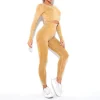 nadanbao ensemble deux pièces pour femme, leggings de fitness push up, haut court d'entraînement, vêtements de sport, collants de yoga imbibés, automne et hiver