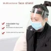 masque facial de protection transparent, écran intégral, couvrant, anti gouttelettes, anti salive, anti poussière, visière anti buée