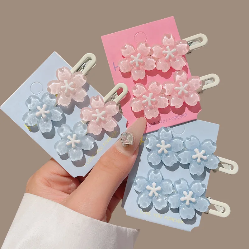 pinces à cheveux mignonnes pour femmes, 2 pièces/ensemble, anime sakura, fleur rose crémeuse, épingle à cheveux latérale bb pour couvre chef de fille, épingles à cheveux douces, ornement pinces à cheveux mignonnes pour femmes, 2 pièces/ensemble, anime sakura, fleur rose crémeuse, épingle à cheveux latérale bb pour couvre chef de fille, épingles à cheveux douces, ornement