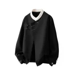 Veste japonaise bloquant les couleurs pour hommes, avec bouton de plaque, Design, mode Streetwear, hauts à manches longues, vêtements décontractés tendance Veste japonaise bloquant les couleurs pour hommes, avec bouton de plaque, Design, mode Streetwear, hauts à manches longues, vêtements décontractés tendance