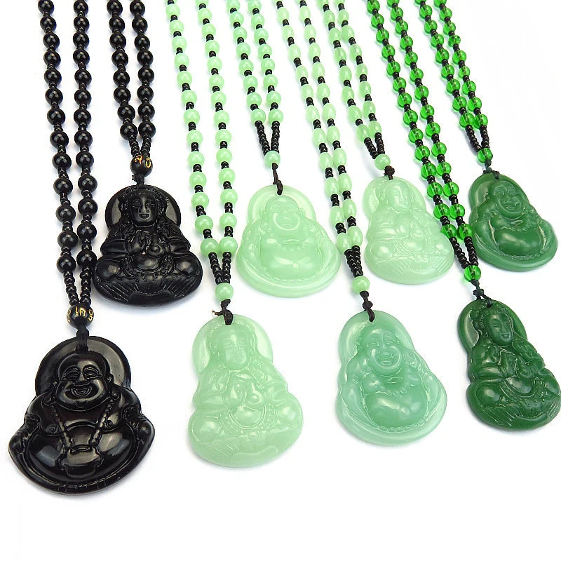 pendentif bouddha chinois naturel classique, collier en jade, bijoux de charme à la mode, amulette porte bonheur sculptée, cadeaux pour femmes et hommes pendentif bouddha chinois naturel classique, collier en jade, bijoux de charme à la mode, amulette porte bonheur sculptée, cadeaux pour femmes et hommes