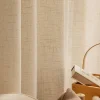 Rideau en lin de style naturel japonais, anti-poussière, écran de fenêtre transparent pour chambre à coucher, porte de cuisine, rideau doux pratique