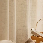Rideau en lin de style naturel japonais, anti-poussière, écran de fenêtre transparent pour chambre à coucher, porte de cuisine, rideau doux pratique