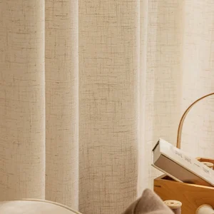 Rideau en lin de style naturel japonais, anti-poussière, écran de fenêtre transparent pour chambre à coucher, porte de cuisine, rideau doux pratique