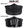 masque facial de samouraï secré, masque facial de crâne de combat, accessoires de casque de moto rétro uniquement, masque non inclus détachable