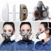 masque à gaz 3m 6200, demi masque anti gaz, série combinaison assortie aux filtres 6001/2091/5n11, protection chimique et organique