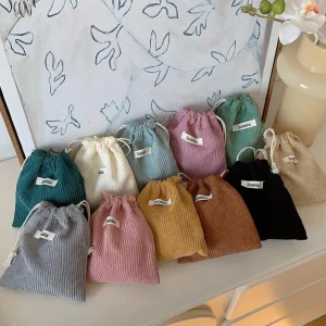 Proximité-Sac cosmétique portable en velours côtelé, mini pochette de rangement pour poudres de maquillage et bijoux, trousses de toilette pour la maison et le voyage Proximité-Sac cosmétique portable en velours côtelé, mini pochette de rangement pour poudres de maquillage et bijoux, trousses de toilette pour la maison et le voyage