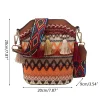 sac à bandoulière ethnique tissé à la main pour femmes, sac à main pour dames, sac à main pour filles, hip hélicoptère, sacs initiés, pompon, vintage, national