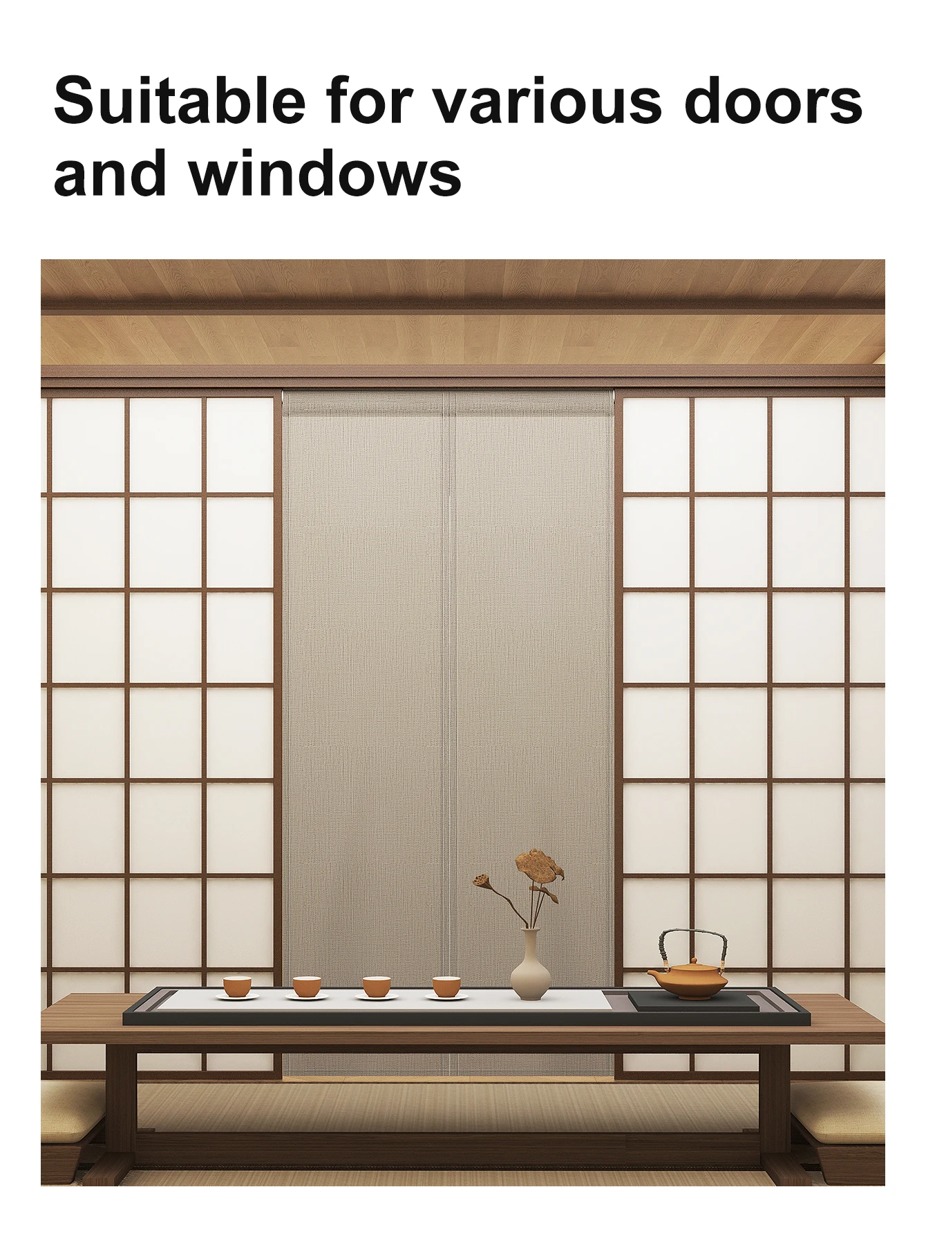 rideaux de porte imperméables avec cloison de couloir japonais, couleur pure, imitation lin simple, décor occultant anti éclaboussures rideaux de porte imperméables avec cloison de couloir japonais, couleur pure, imitation lin simple, décor occultant anti éclaboussures