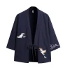 hanfu en pur coton, vêtements kimono traditionnels asiatiques et du pacifique, haut cardigan brodé de style ethnique, vêtements de protection solaire