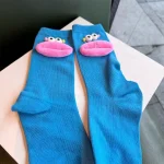 Xx9d chaussettes cheville mignonnes cartoons poupées poupées chaussettes nouveauté drôles nouveauté drôle