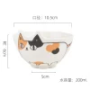 filles en céramique de dessin animé coréen, bol de chat, bols à riz ménagers, petit déjeuner pour enfants, ustensiles de cuisine à domicile, vaisselle, 4 po