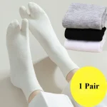 Mode Style japonais Tabi orteil chaussettes pour hommes femmes été fibre deux doigts chaussettes Kimono tongs sandale fendu Tabi orteil chaussette