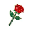 broches décoratives en métal rose rouge, pour documents dorés, à la mode, pour vêtements, sac à crayons, ornements