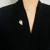 broche rétro artistique pour homme et femme, drapeau haut de gamme, feuilles tridimensionnelles, costumes, chemises, cols, métal, accessoires polyvalents