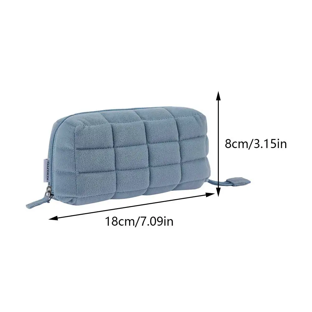 sacs cosmétiques japonais en coton matelassé pour femmes, poudres de maquillage, forme d'oreiller, sac de rangement souple, multifonction, trousse de toilette de voyage en fourrure sacs cosmétiques japonais en coton matelassé pour femmes, poudres de maquillage, forme d'oreiller, sac de rangement souple, multifonction, trousse de toilette de voyage en fourrure