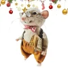Ornements de souris feutrée de Noël, décorations artisanales faites à la main, beurre de souris, mignon Ornements de souris feutrée de Noël, décorations artisanales faites à la main, beurre de souris, mignon