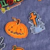 autocollants brodés en forme de citrouille pour halloween, accessoires pour vêtements, chaussures, chapeaux, sacs à dos, 152 pièces