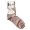 chaussettes mi mollet à motifs de fleurs de style japonais pour femmes, absorbant la sueur, design de dessin animé mignon, chaussettes polyvalentes à la mode