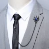 broche style chinois su chaîne hommes mode loisirs costume d'affaires accessoires alliage broche cadeaux