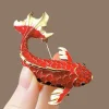 broche de poisson koi rouge élégante pour femmes, épingle en émail haut de gamme, accessoire de mode, qualité supérieure, fleur à revers, en vrac disponible