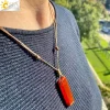 collier pendentif pierre naturelle , colliers en cristal de guérison, pendentif en tranches de pierre naturelle irrégulière quartz rose lapis lazuli amethyste labradorite, œil de tigre pierre precieuse naturelle h090