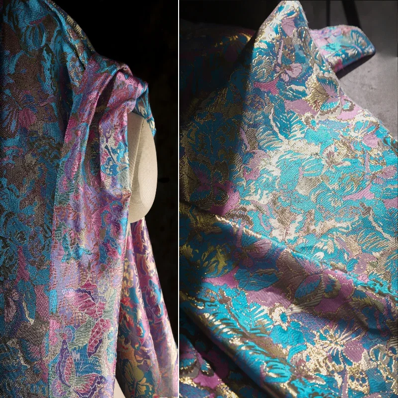 tissus jacquard colorés de style chinois, motif tridimensionnel, texture brodée, veste en relief, tissu de styliste pour vêtements tissus jacquard colorés de style chinois, motif tridimensionnel, texture brodée, veste en relief, tissu de styliste pour vêtements