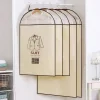 Housse de vêtements suspendue avec fermeture éclair, manteau de costume, robe extérieure, vêtement inférieur supérieur, anti-poussière, protection de rangement, sac de rangement, housse