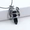 collier animal dragon homme, pierre précieuse naturelle, quartz rose de guérison, pendentif en cristal hexagonal, bijoux vintage, cadeau pour femmes, 2025