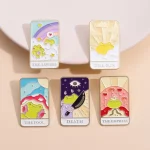 STRATravelling-Épingle en émail grenouille personnalisée, épingle de tarot, insigne de bijoux, sac à dos, revers, soleil, étoiles, lune, amoureux de la mort, fête d&rsquo;Halloween, vente en gros