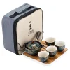 service à thé kung fu chinois, service à thé en céramique de sable, service à thé kung fu de voyage, porcelaine violette, pot en argile, service à thé en céramique coulé, cadeau