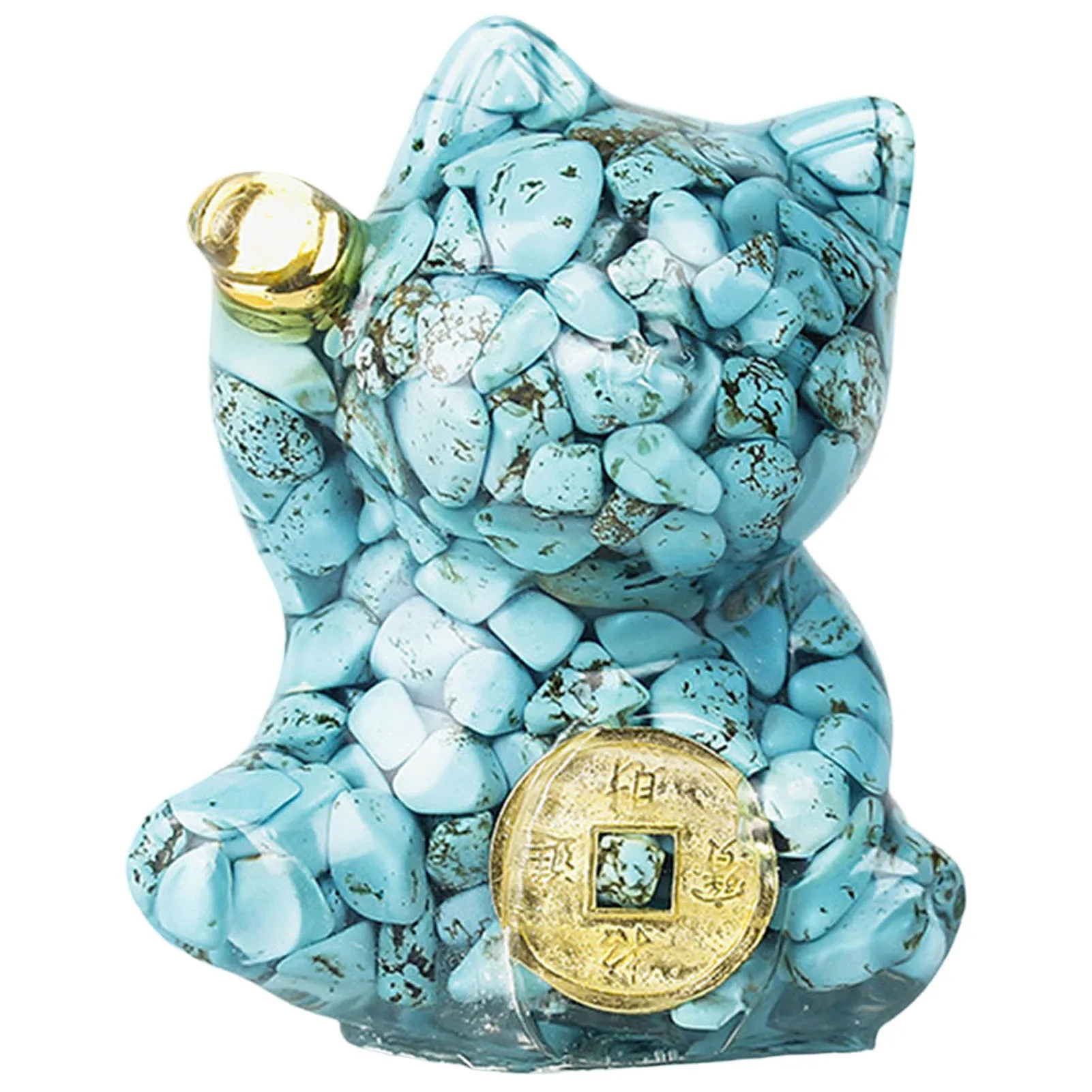 figurine de chat porte bonheur maneki neko, statue de chats d'argent, décoration pour mariage et anniversaire figurine de chat porte bonheur maneki neko, statue de chats d'argent, décoration pour mariage et anniversaire