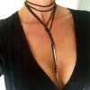 Incent Charm Velvet Choker Necklace, Gothic Cheap, Long Jewelry, Silver Plated Rivet, PmotLadies Presidency Kless