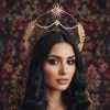 casque soleil dieu halo bandeau étoile perle couronne baroque défilé de mode accessoires de cheveux or cosplay cerceau de cheveux accessoires de cheveux